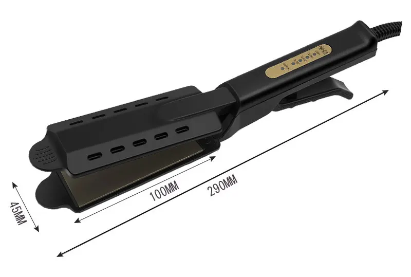 
Steam Flat Iron Custom Bling Crystal Comb Hair Straightener 