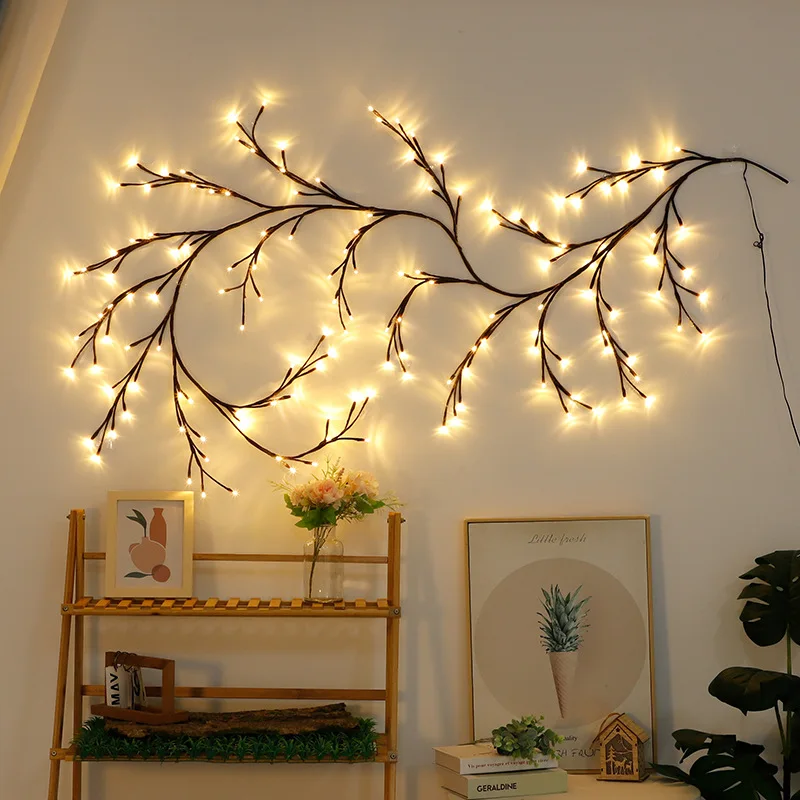 144 LEDs Lighted Willow Vine Lights for Walls Bedroom Living Room Decor Aesthetic for Home Decor, Christmas Artificial Branches
