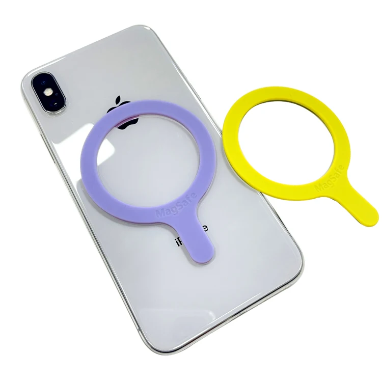 Factory Wholesale Silicone Metal Plate For iPhone 14 Support Wireless Charger Magnetic Sticker For Magsafe metal ring