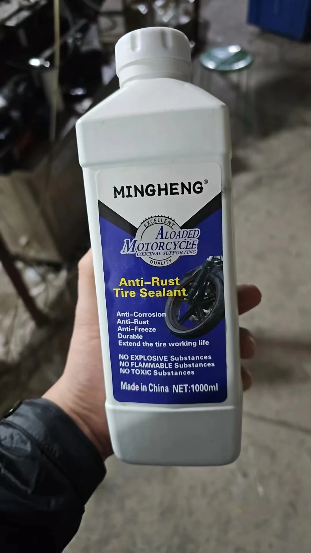 Cycling Tyre sealant, motorcycle Tire self repairing rubber, Tyre self replenishing fluid