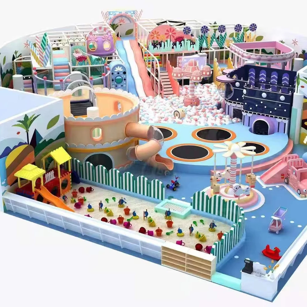 New Design Commercial Children Naughty Castle Amusement Park Ride Soft Play Ball Pit Slide Children Games For Indoor Playground