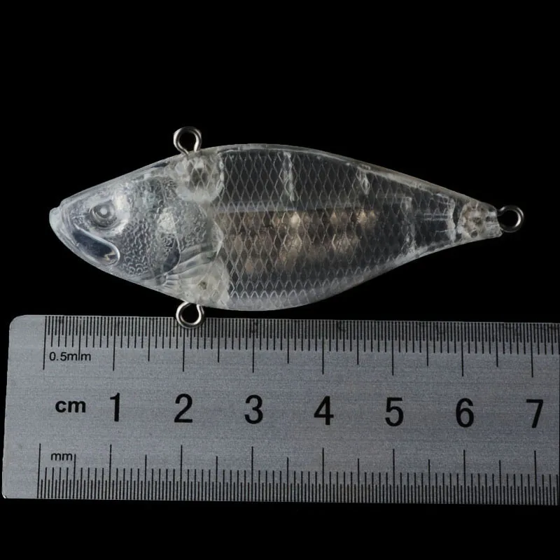 100pcs Blank Vib Bait Crankbait Blank Lure Baits 7cm 10.1g DIY Unpainted Fishing Lures for Saltwater Freshwater