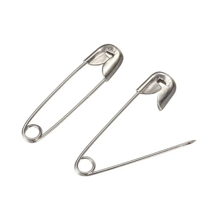 Custom standard alloy metal stainless steel safety pin colors can be customized in bulk gold silver steel safety pin