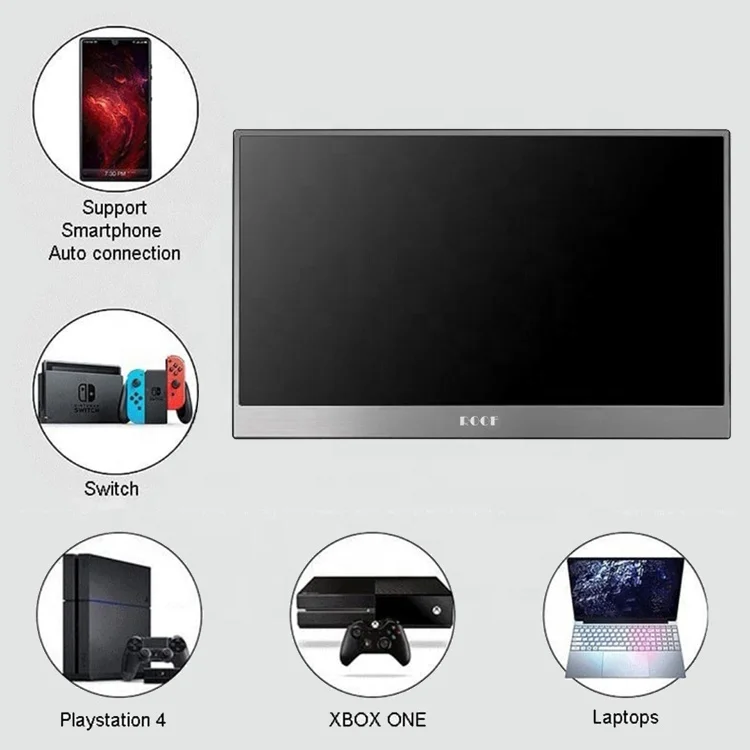  Full HD 15 6 дюймовый сенсорный экран портативный монитор Компьютерный дисплей с Type-C VESA для Switch/PS4/ноутбука/телефона
