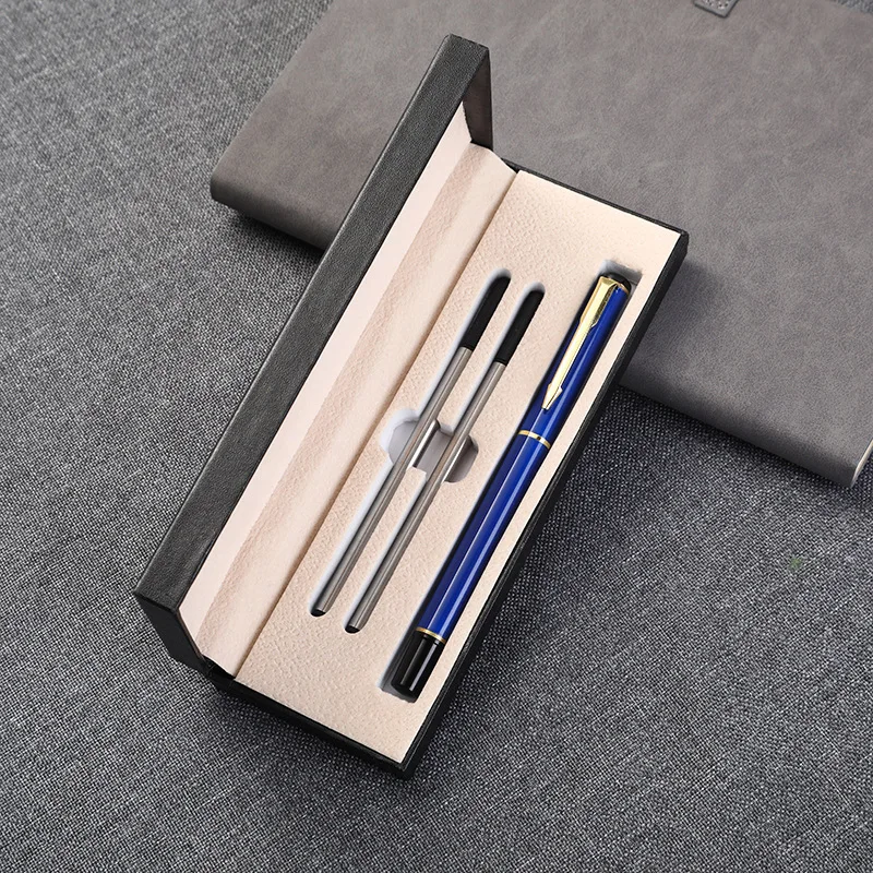 Luxury Metal Ballpoint Pen Custom Logo and Company Name for Office School Student Stationery in Gift Box Gel Pens