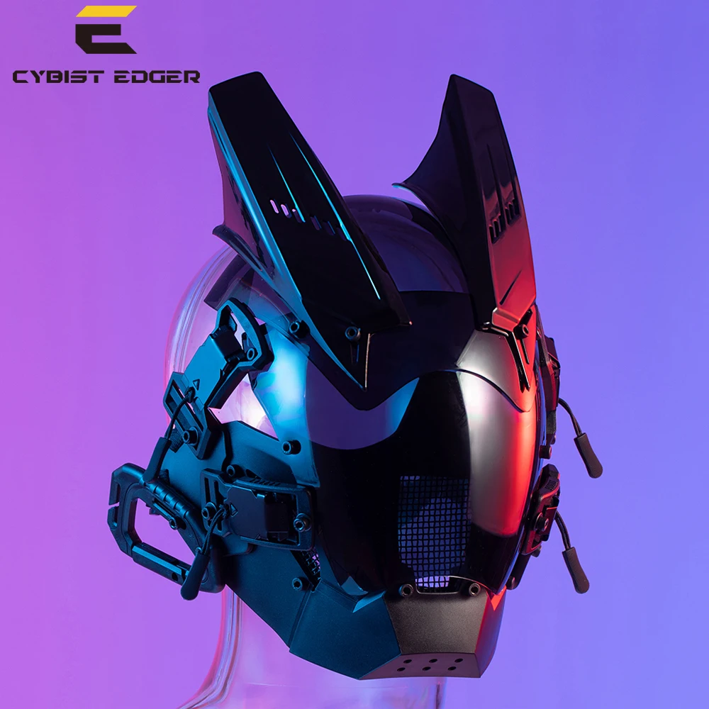 CYBER13 Glowing cyberpunk MASK transformed into role-playing Halloween masks futuristic jumping cool led mask