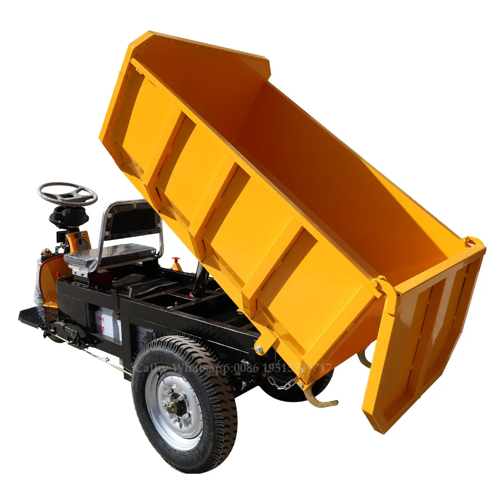 LK135 1.5 ton electric dump truck with hydraulic lifting system, used for transporting ore/concrete