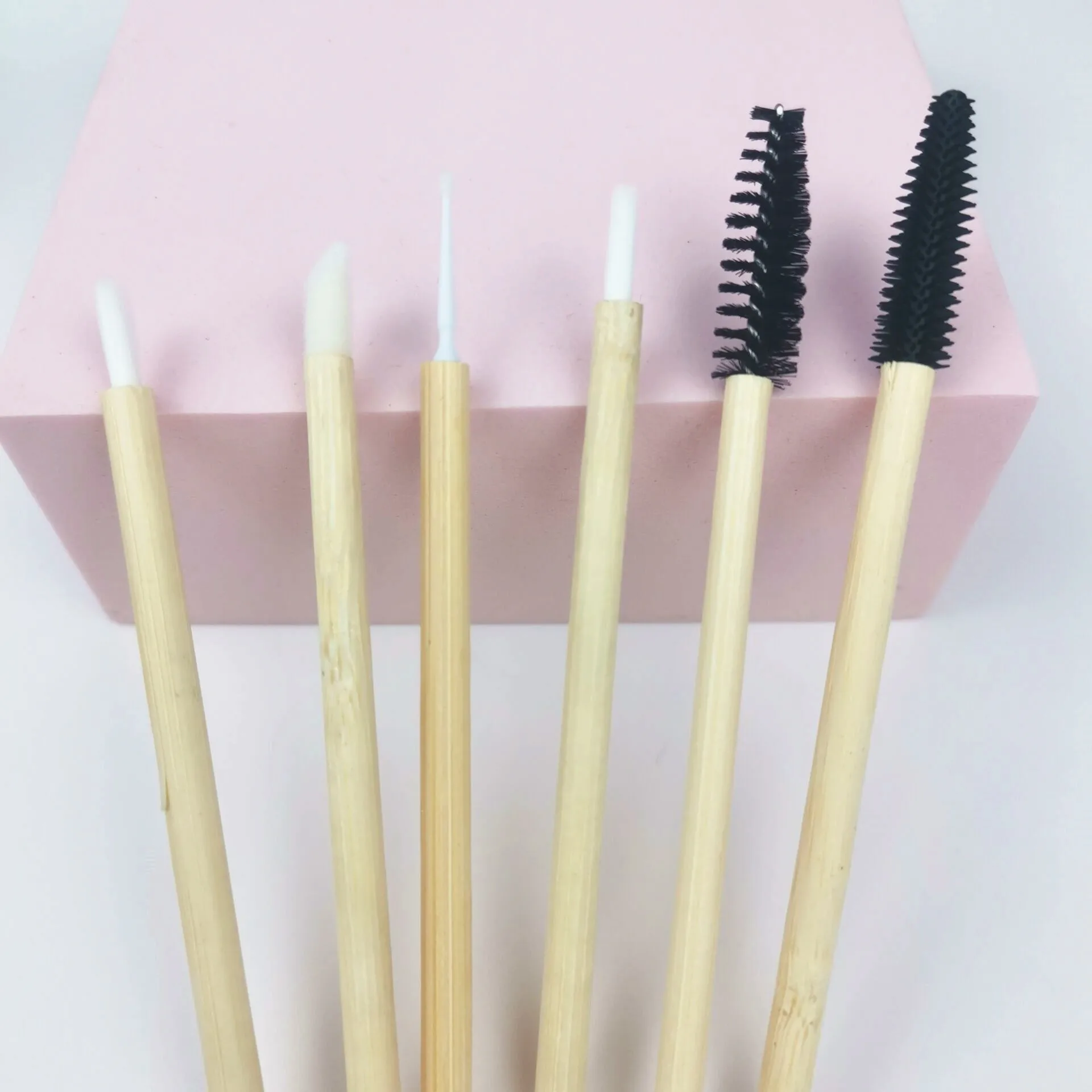 Disposable Eco-friendly Bamboo Handle Makeup Brushes For Eyeliner Micro Brush Eyelash Extension