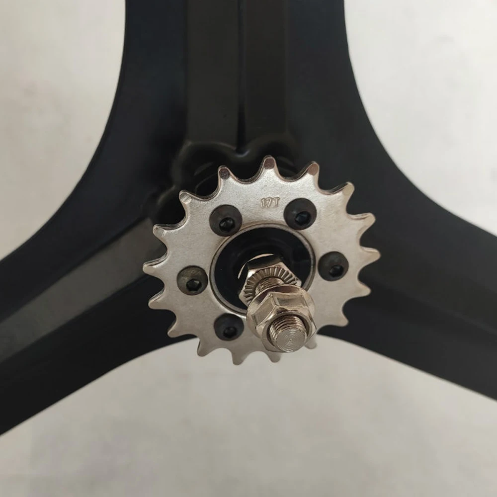 700c bicycle wheel set Aluminum Alloy Dead Flying Bicycle Three spoke Rim Integrated single wheel set, front and rear wheels