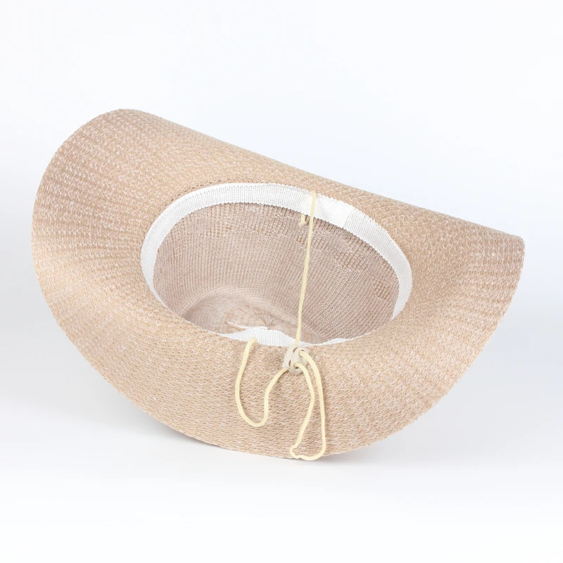 Fashion Summer Casual Unisex Beach Trilby Wide Brim Jazz Sunshade Straw Panama Paper Cowboy Hats For Men