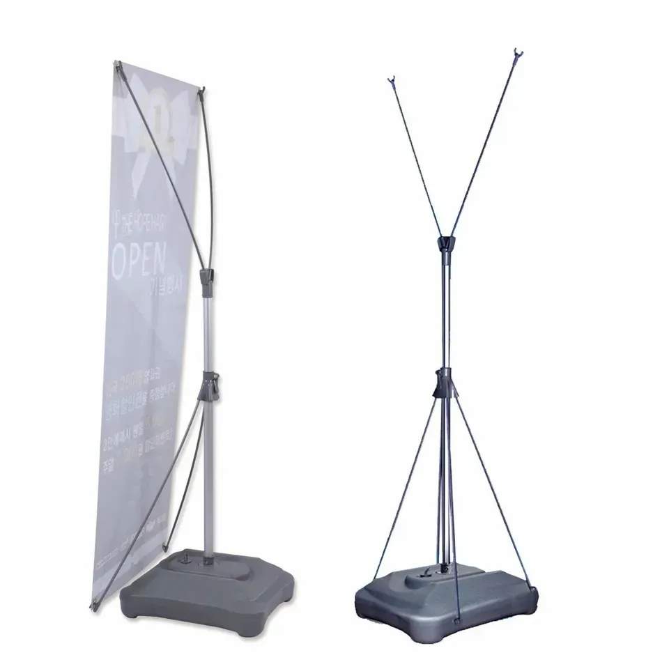 Customized Wholesale Retractable Banner Aluminum Double-sided X Banner Stand 10 Pcs Fiberglass + Aluminum Pole Dmx Stand CN;HEB