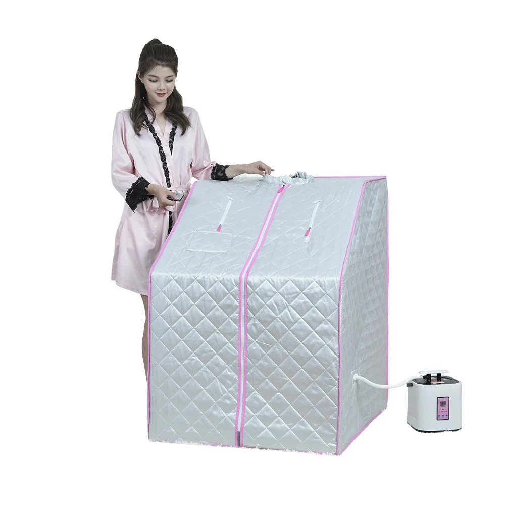 Home Spa Portable Foldable Sauna Tent Whole Body Steam Box with Steamer for Fitness Detox Skin Tightening It/ZA Plug
