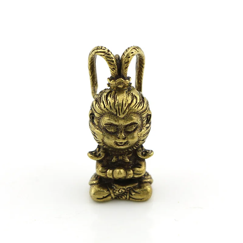 Crafts brass ornaments the Monkey King pendant beat Buddha the Monkey King key chain decorations.