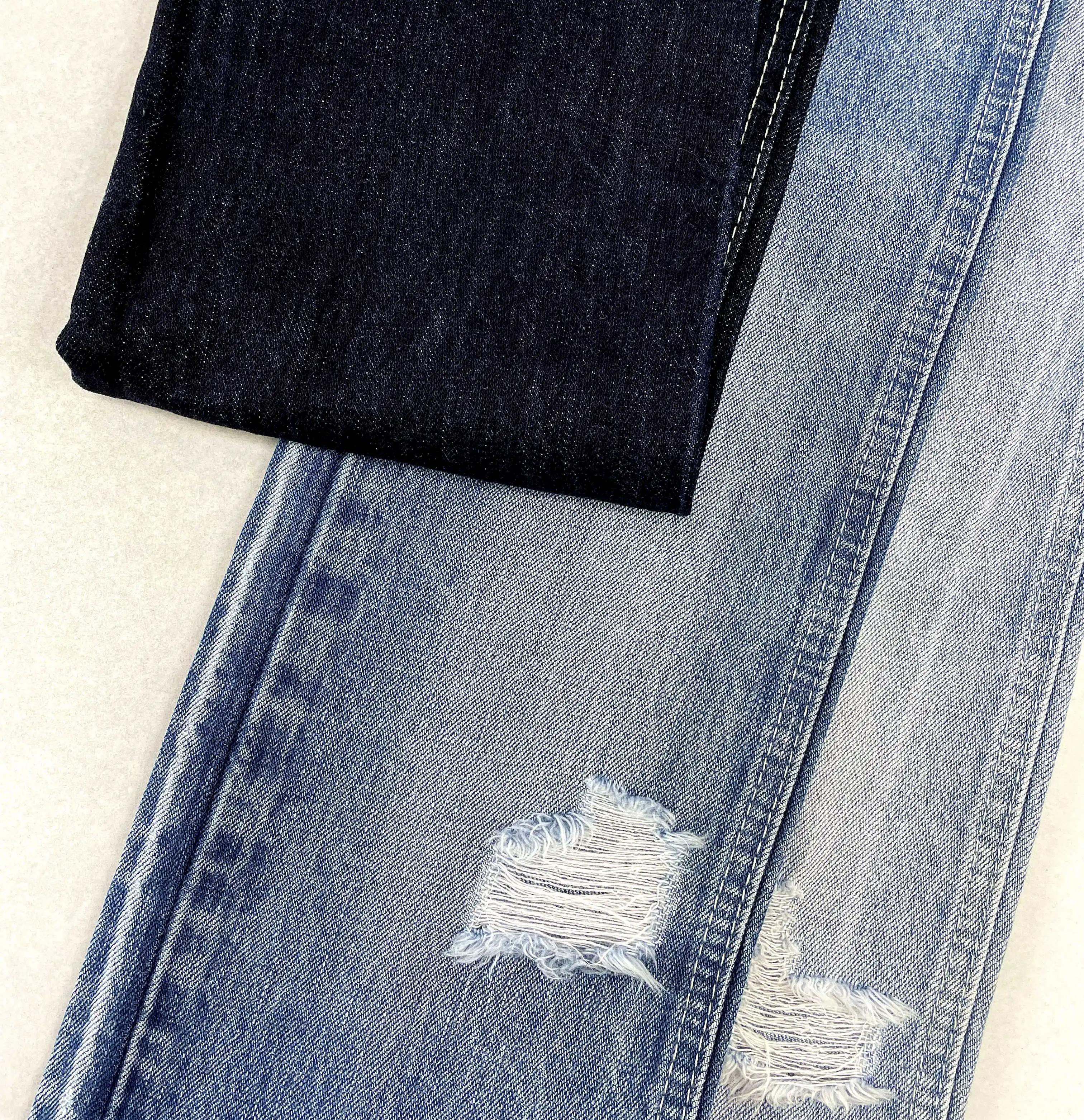 100% cotton Korea twill denim warp slub 13 oz heavy denim jeans fabric