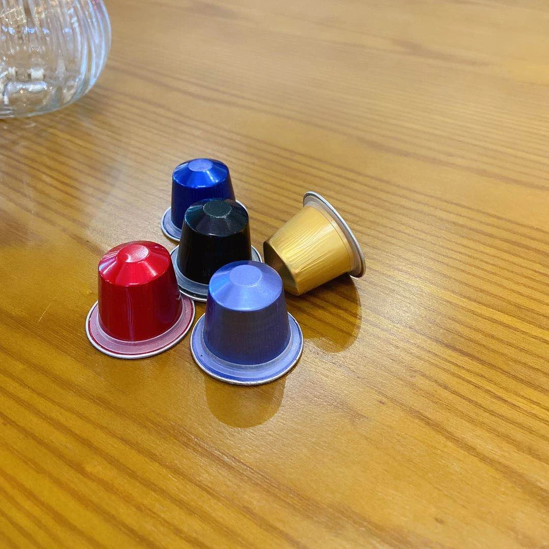Nespresso Muti-color Compatible Empty Capsules And Foil Lid Custom Aluminum Foil Coffee Capsule Lid Private Logo Available