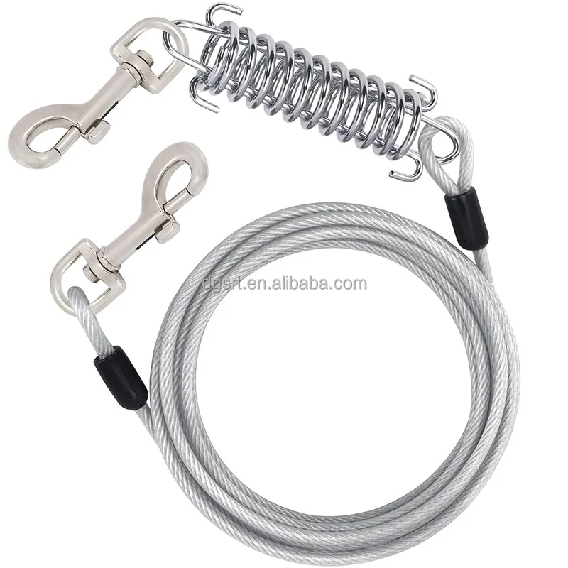 Dog Runner for Yard Tie Out Cable Lead Line Leash Heavy Duty Long Best Rope Training Strong Slip Leads Dog Runner