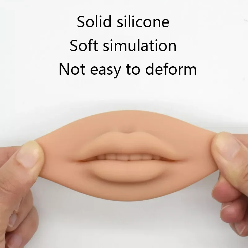 2022 Upgrade Authentic Soft Silicone Lip Model 5D Open Mouth Silicone Lips Model Real Skin 5D Flexible Silicone Practice Skin