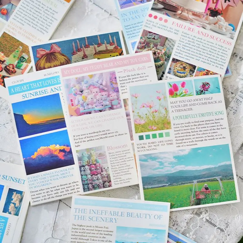 Factory Creative Retro Memo Pads Student Stationery Memo Pads DIY Decorative Material Base Paper 50 Sheets