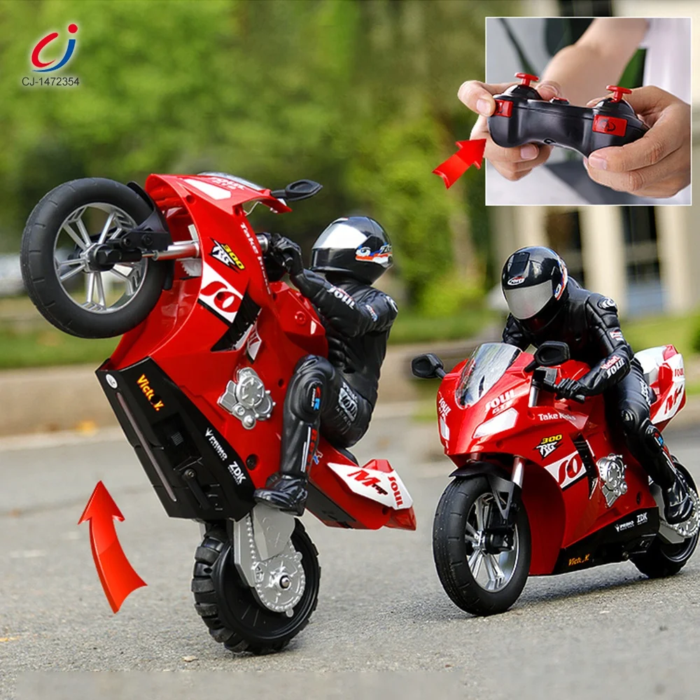 Chengji high speed rc 360 degree drift racing model stunt motorcycle remote control bike toy for kids