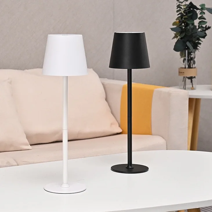 Modern Luxury Portable USB Light Dimmable Living Room Bedside Desk Gold Rechargeable Restaurant Touch Cordless Led Table Lamps