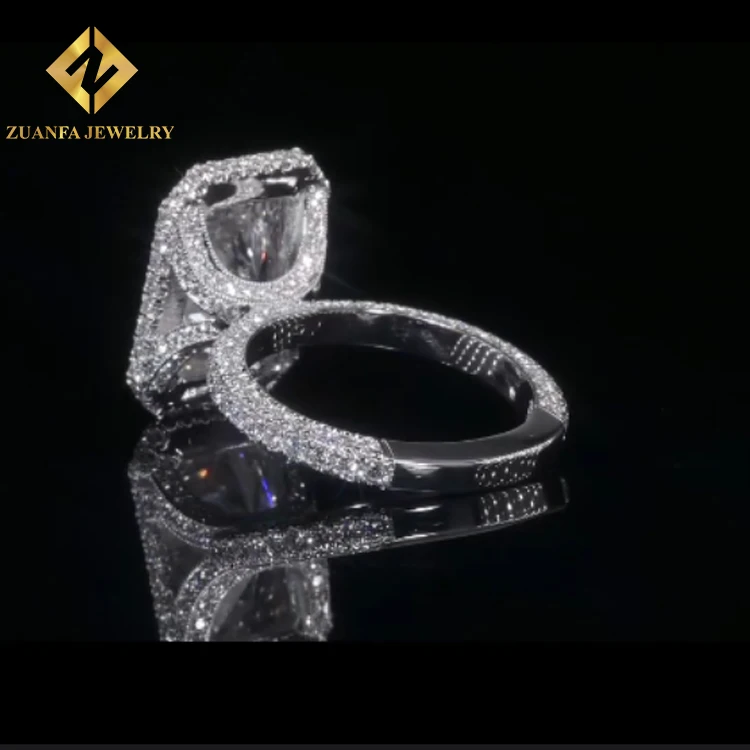 Factory Outlet 10K 14K 18K Gold Wedding Ring Real Gold Certified radiant Cut Lab Grown Diamond Rings Jewelry For Women