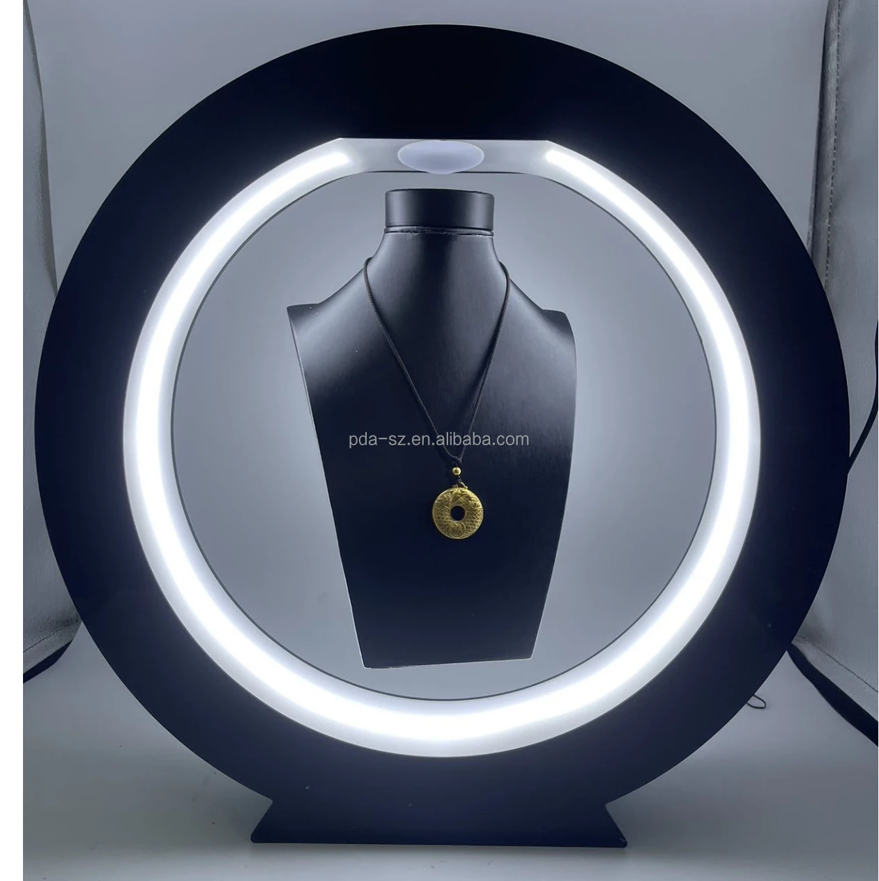 Customize Auto Rotating Magnetic Suspension Levitation Pop Jewelry Necklace Diamond Display Racks for Store