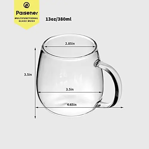 Custom logo high borosilicate heat resistant transparent Clear Glass Mug With the handle