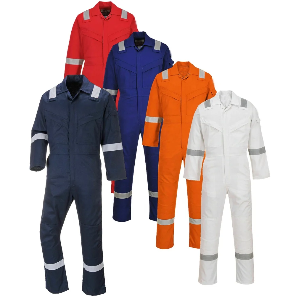 fire retardant coverall Add reflective strip workwear frc clothing