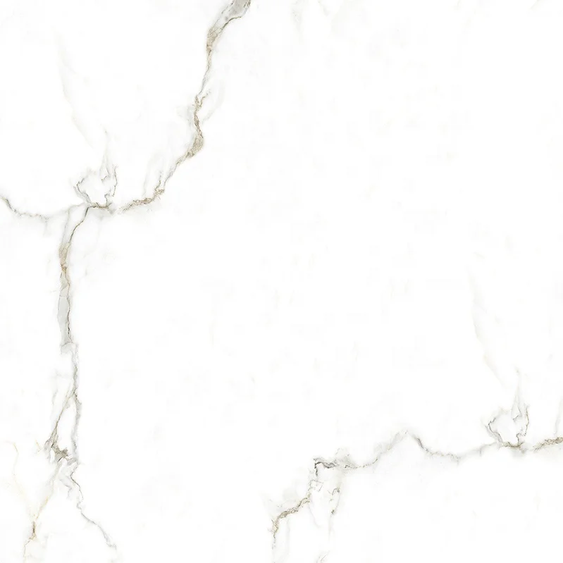 60 x 60cm Everest White Marble Look Ceramic Floor Tile