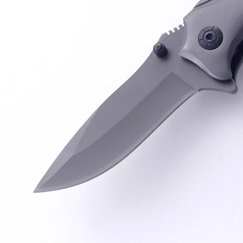 440 Stainless Steel Blade Titanium Coated Outdoor Knife Foldable Knife