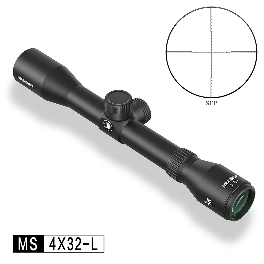 Discoveryopt MS 4X32-L 25.4mm Tube Second Focal Plane Optical Sights Shock-Proof Outdoor Scopes with Mount Ring