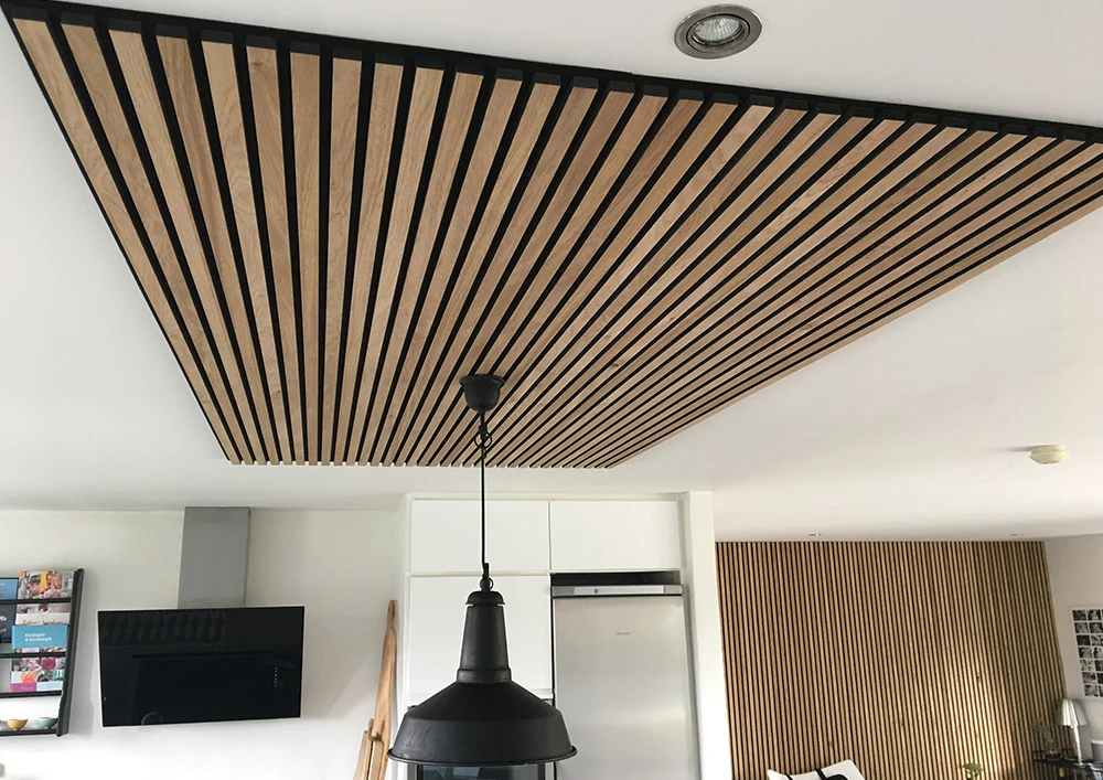 HENGJIU Factory Custom mdf акустическая панель Звукопоглощающая деревянная древесина акустические панели Slat стеновые с полиэфирным