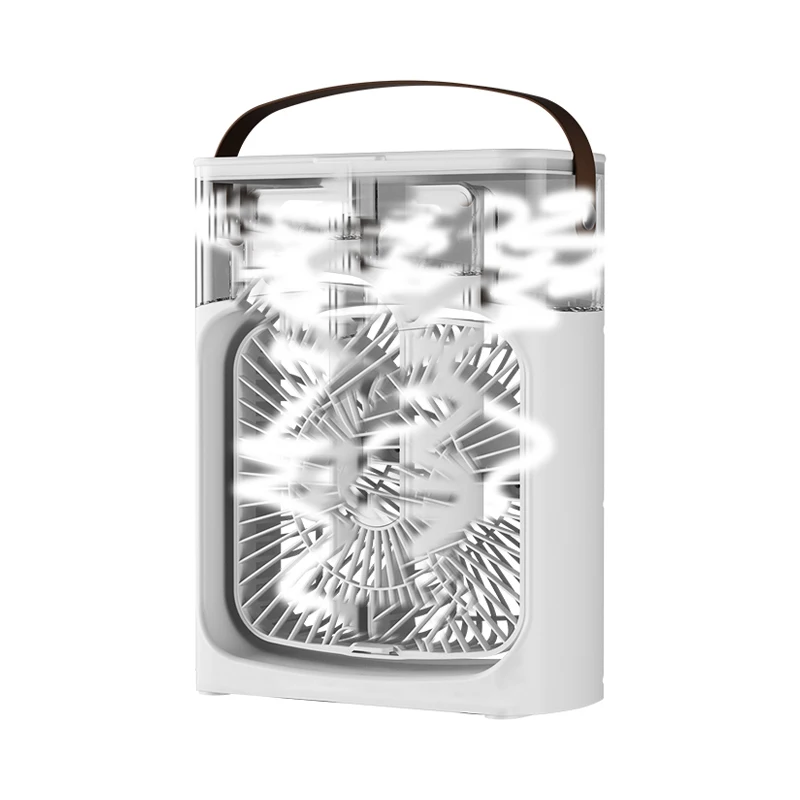 USB humidify desk fan add ice spray powerful electric desktop fan student dormitory 5 hole water wind