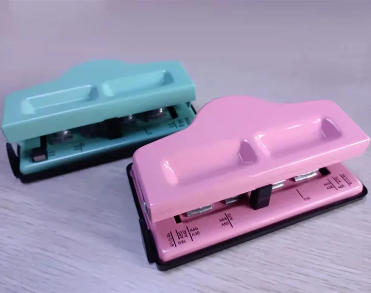 4 отверстия розовый дырокол для рукоделия резак бумаги регулируемый DIY A4 A5