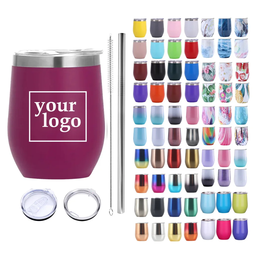 Custom Double Wall cup Stainless Steel thermal insulated coffee beer mug wine tumblers with lid