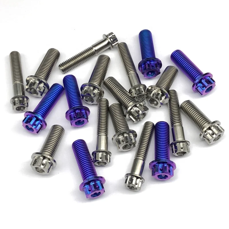 Blue Purple titanium bolts Set For Vespa GST Front Wheel