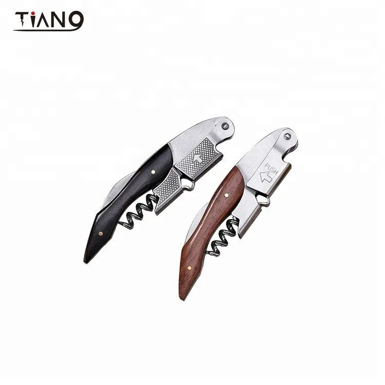 Popular Design Wine Bottle Opener Personalised Metal Screw Wine Opener Easy Grip
