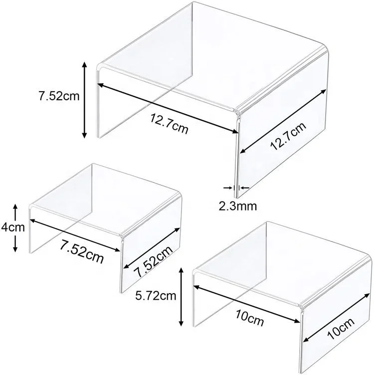 Factory Price Acrylic Jewelry Display Riser Shelf