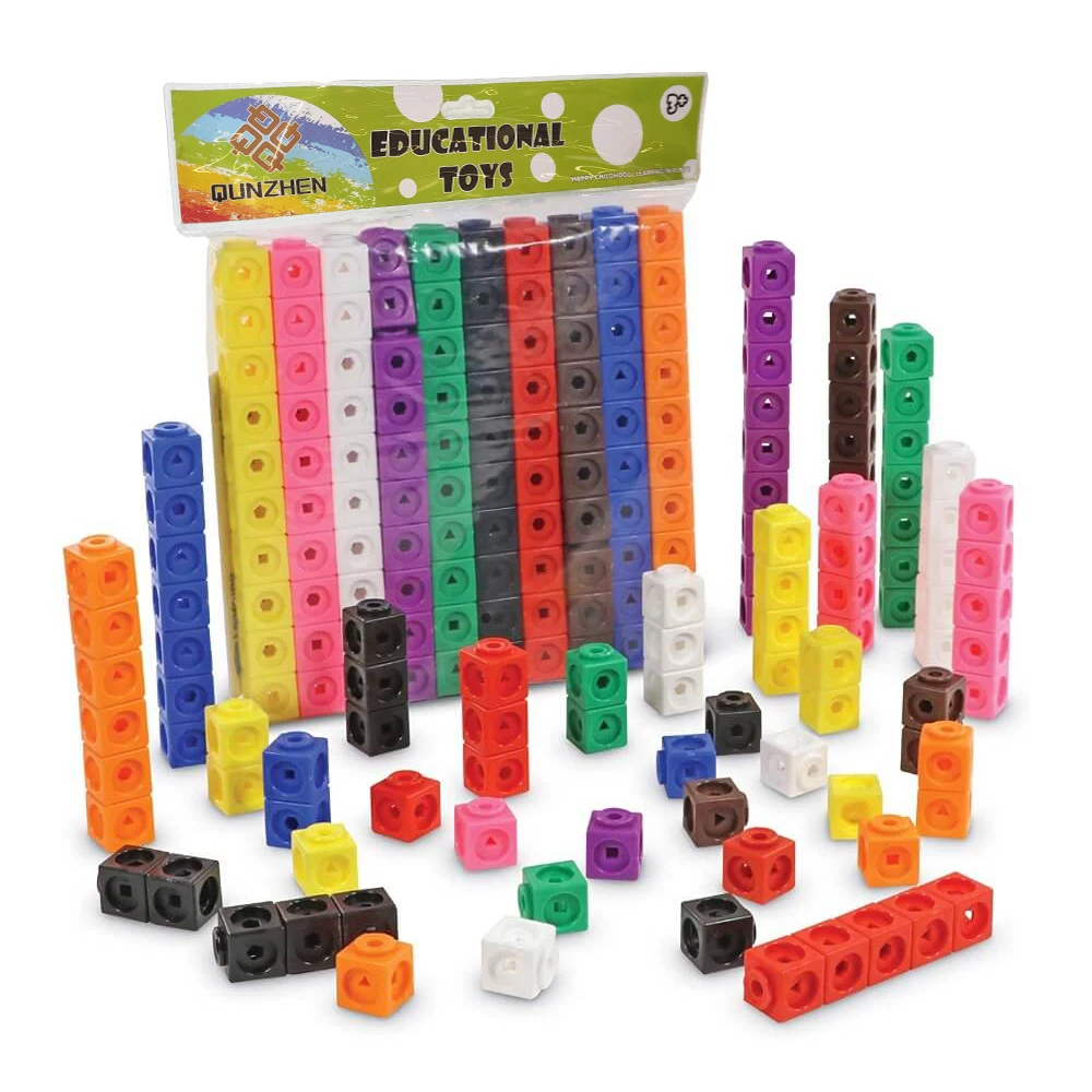 Hot On Amazon Kids Math Toys Small Cube Building Toys Color Sorting Stackable Cube Learning Educational Counting Cube Toys