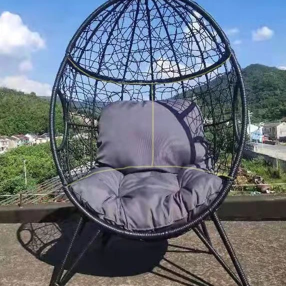 Home Garden Furniture Outdoor Luxury  Easy Cleaning rattan Patio Swing Egg Hanging Wicker Swing Chair
