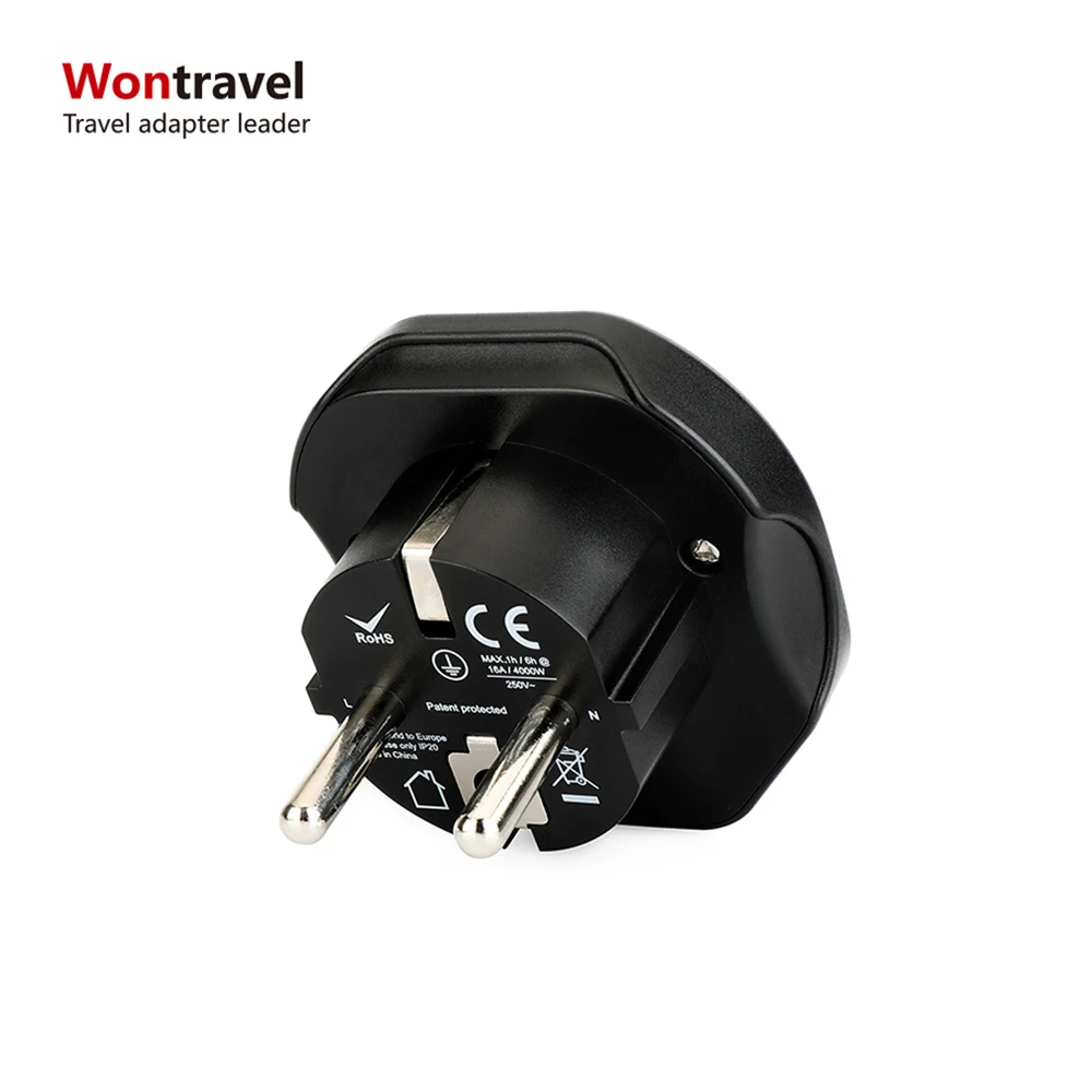 
UK To EURO Plug Adapter 13A 2 Round Pin EU Power Converter European Travel Plug Adaptor 