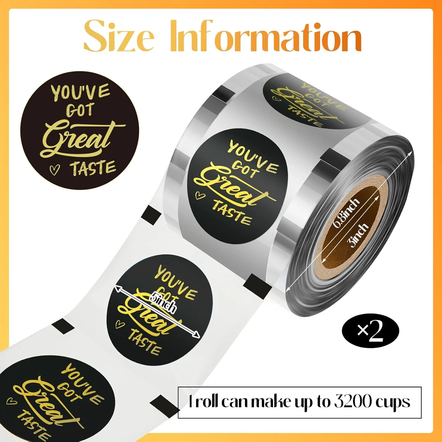 Customized Tea Cup Sealer Film Roll Cup Sealing Film for PP Plastic and Paper Cups