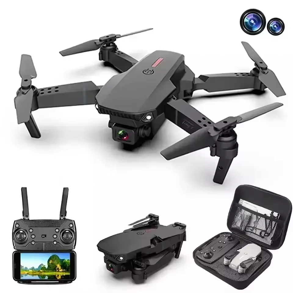 2024 Hot Selling E88 Pro Drone Wifi RC Professional Foldable Quadcopter accessories drones with 4k camera fpv app