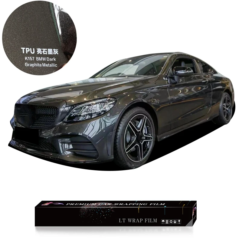TPU Dark Graphite Metallic Color Car Colorful Paint Protective Film Self Healing Prodotti Pellicola A Color TPU PPF
