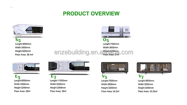 Tiny Trailer Portable Prefabricated Prefab House Foldable Steel Capsule Container Cabin Mobile Modular Housing