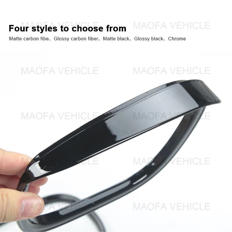 Car Part Real Carbon Fiber Rear View Side Mirror Rain Eyebrow Cover For Ford Mustang Mach-E 2021 2022 2023