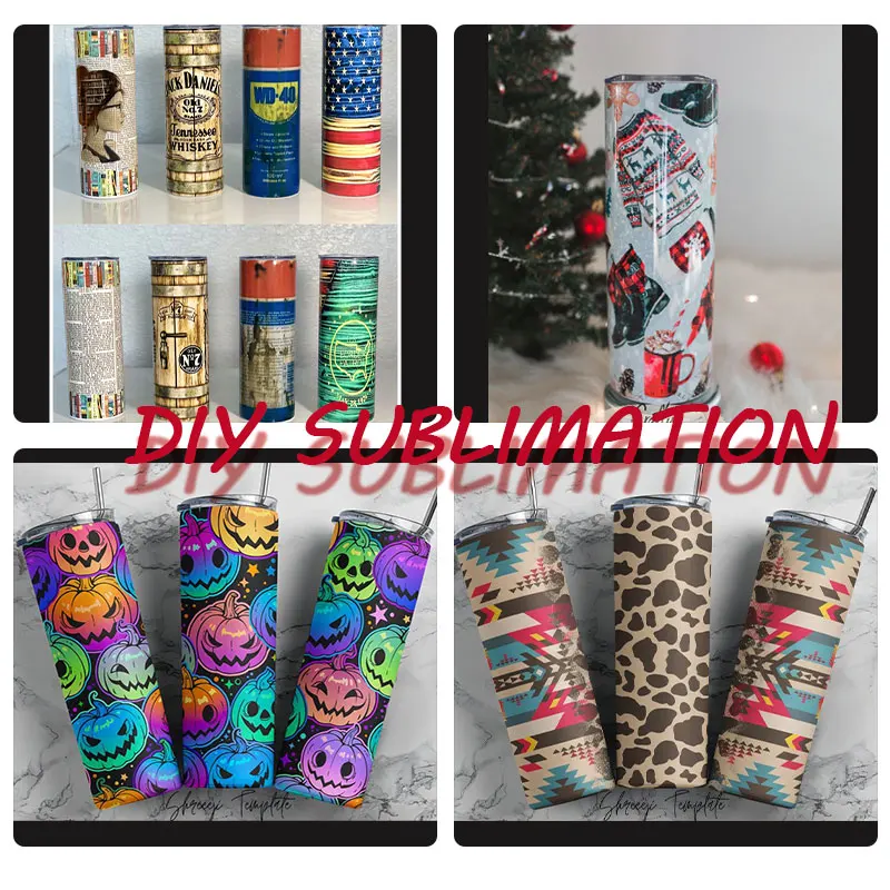 Top Seller USA Warehouse 20 oz straight blanks stainless steel cup double walled 20oz skinny sublimation tumblers with straw