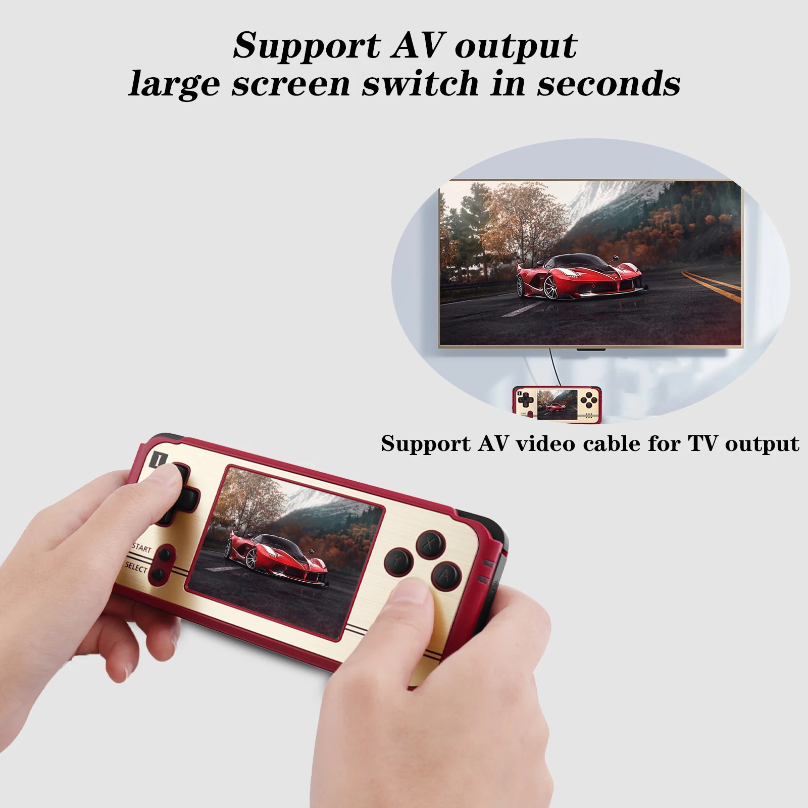 Revo K101 Plus Handheld Video Game Console 3 Inch LCD Screen Retro Arcade Player Support GBA Card Tape