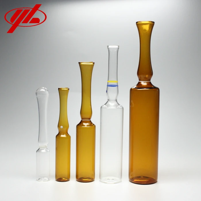1ml 2ml 5ml 10ml Glass Ampoule Clear and Amber Pharmaceutical Type B Ampoule