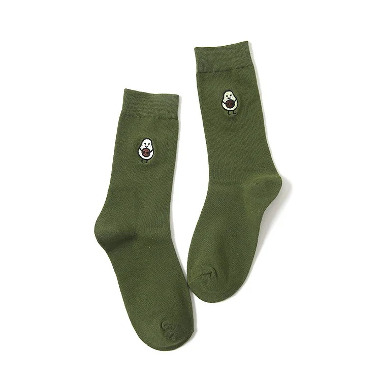 Hot Sale Comfortable Socks With Avocado Cartoon Fruit Mint Low Cut Socks
